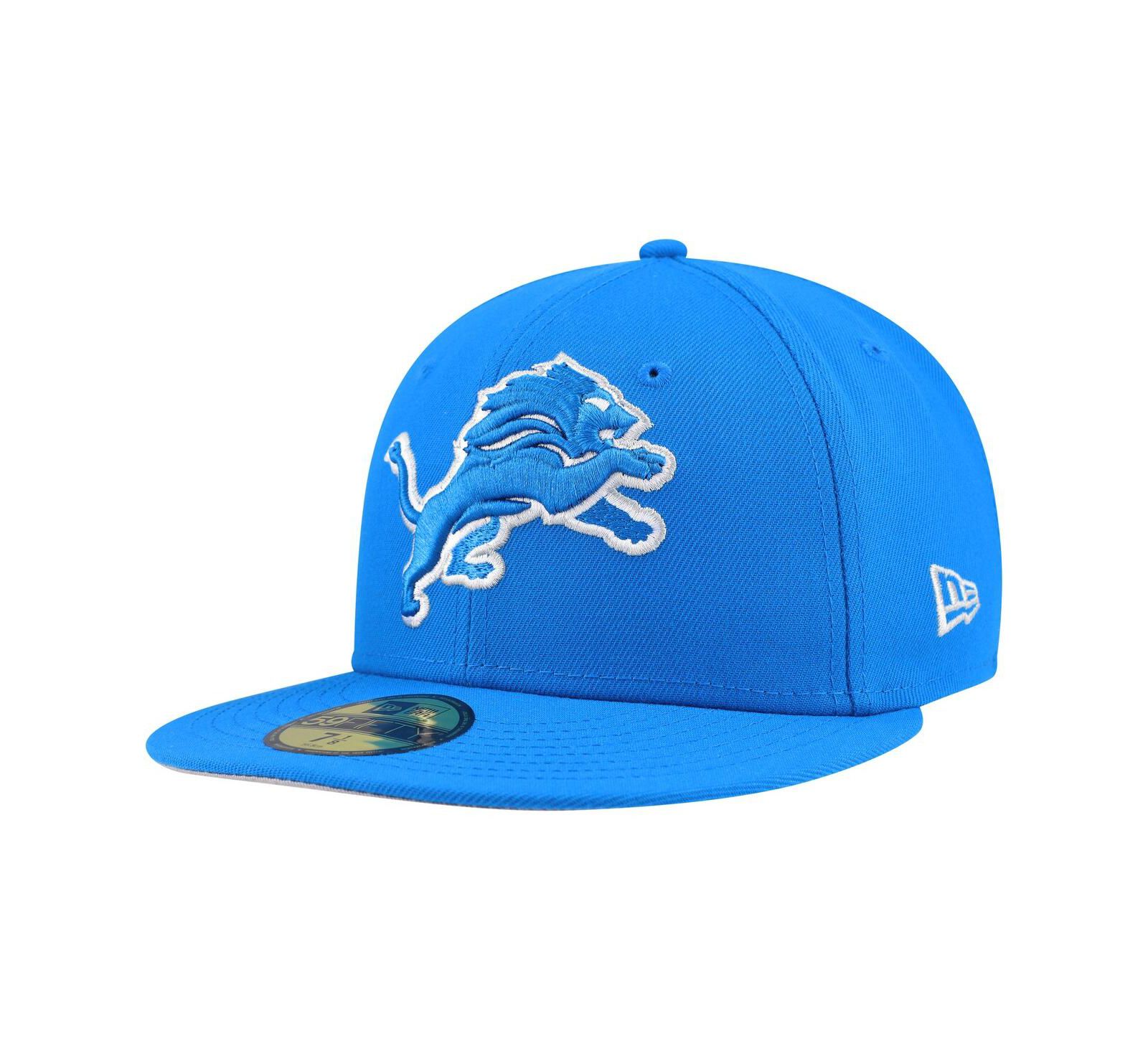 New Era Men's Blue Detroit Lions Team Basic 59FIFTY Fitted Hat
