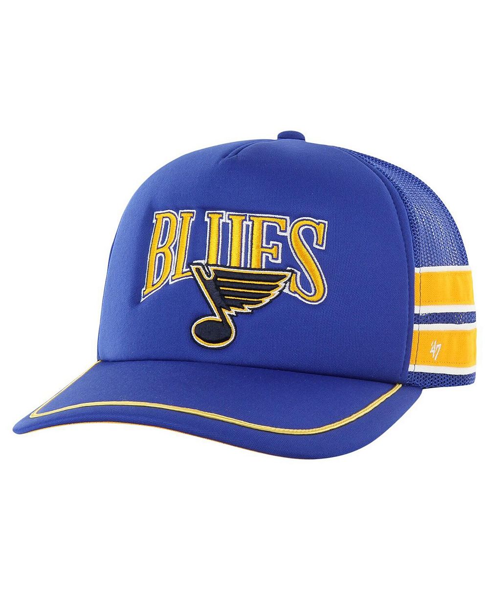 Мужская кепка '47 Brand Blue St. Louis Blues Sideband Stripes Trucker Snapback Hat