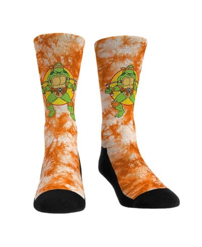 Rock 'Em Men's and Women's Socks Teenage Mutant Ninja Turtles Michelangelo Tie-Dye Crew Socks