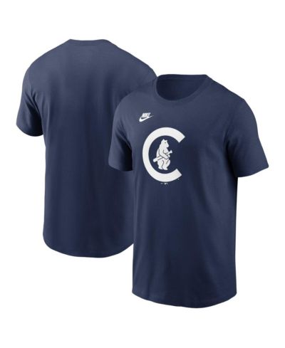 Nike Men's Navy Chicago Cubs Cooperstown Collection Team Logo T-Shirt