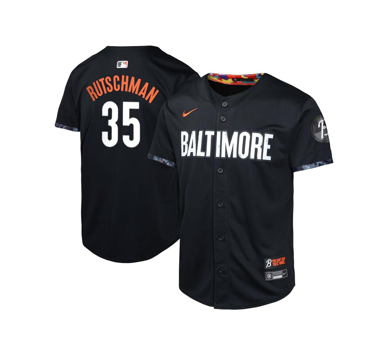 Nike Limited игровая джерси Adley Rutschman Black Baltimore Orioles City Connect для мальчиков Big Boys and Girls