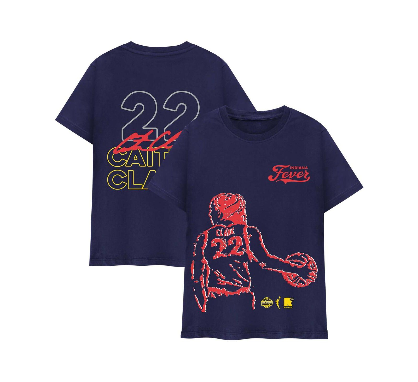 Round21 Men's and Women's Caitlin Clark Navy Indiana Fever Indiana Bound T-Shirt