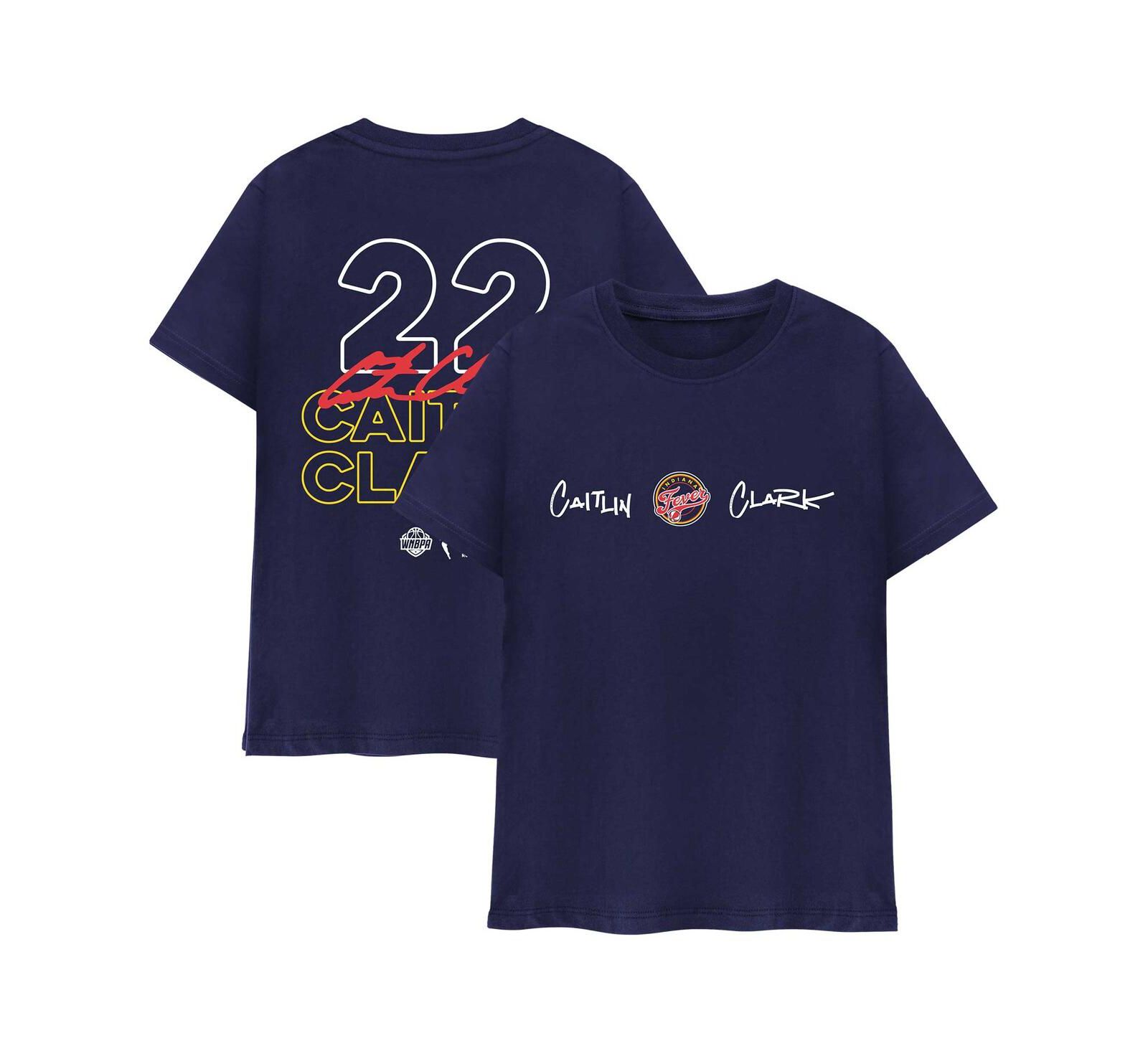 Round21 Men's and Women's Caitlin Clark Navy Indiana Fever Player Signature T-Shirt