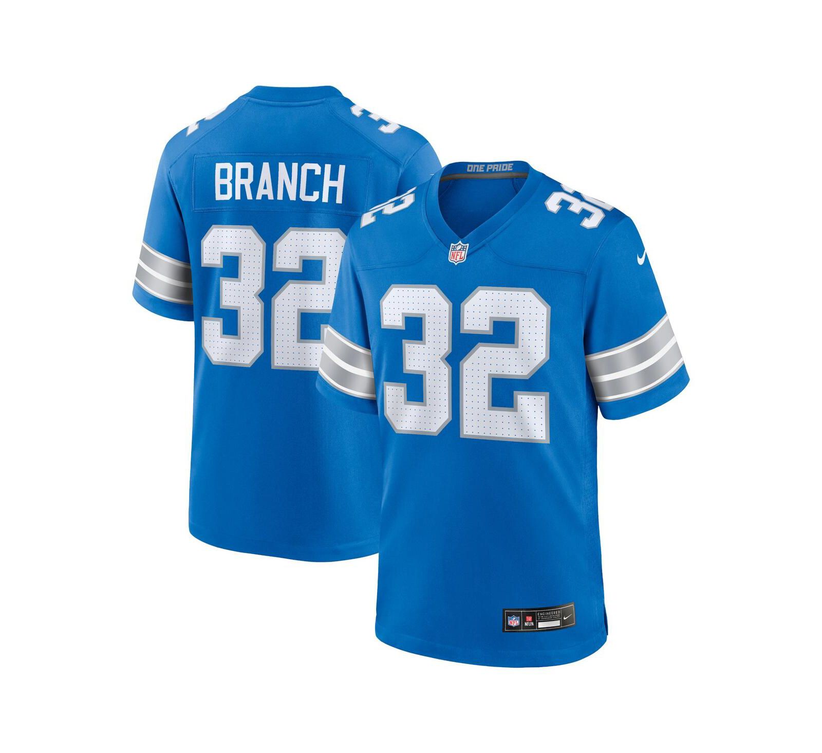 Мужская джерси Nike Brian Branch Detroit Lions