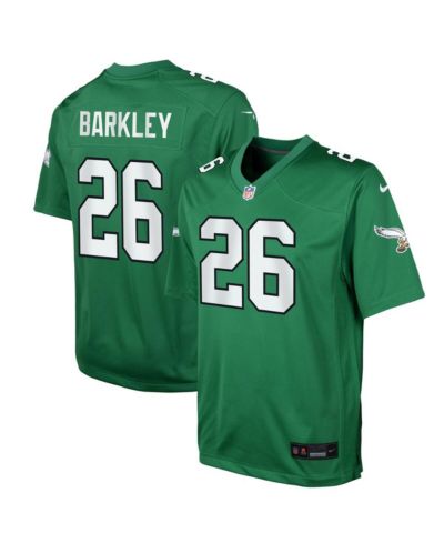 Детская джерси Nike Saquon Barkley Kelly Green Philadelphia Eagles Alternate Game Player