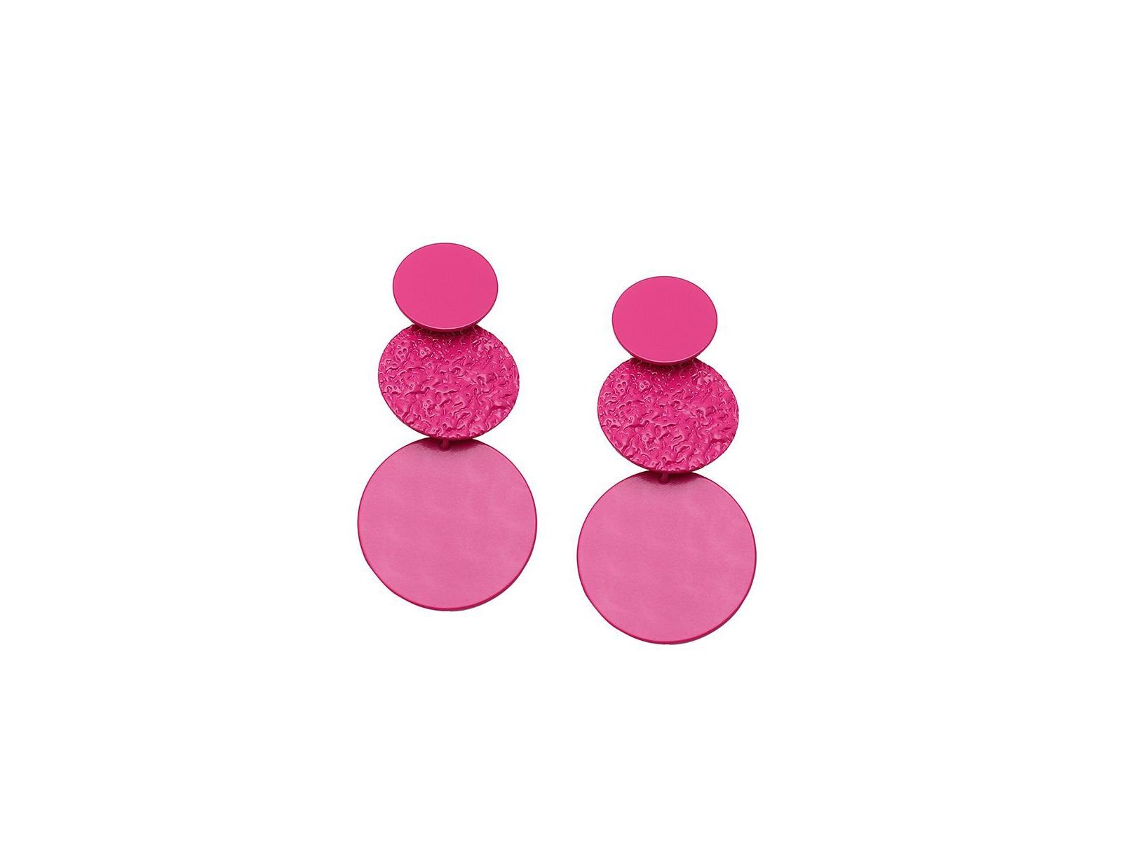 SOHI Women's Silver Dented Drop Earrings