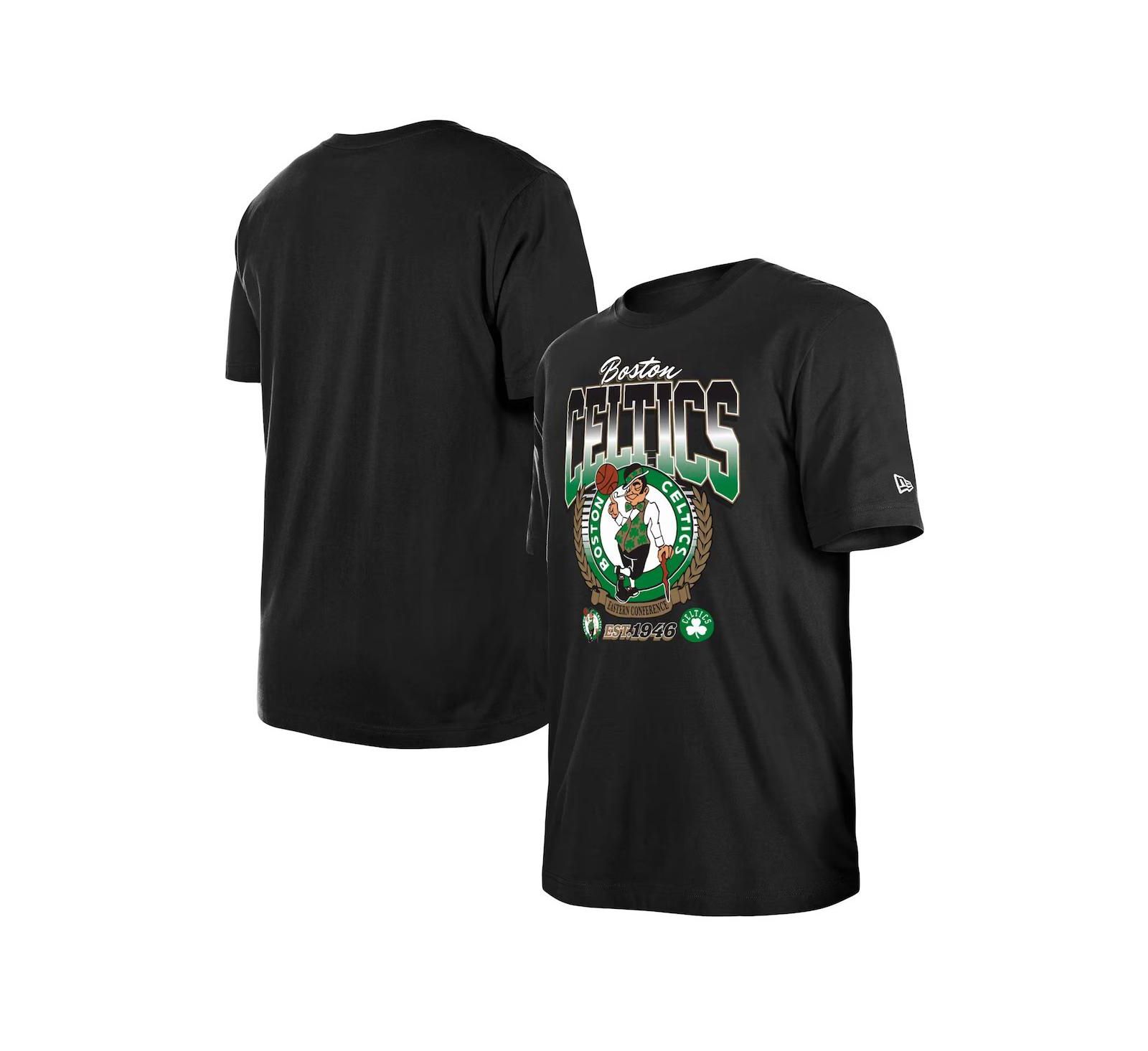 New Era Men's and Women's Black Boston Celtics Summer Classics T-Shirt