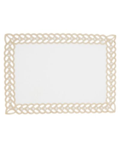 Saro Lifestyle Braided Bliss Border Placemat Set of 4,14"x20"