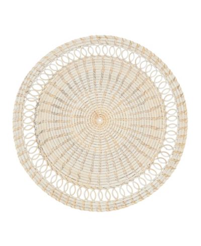 Набор подставок под тарелки Saro Lifestyle Rattan Loopy Spiral 4 шт, 15"x15"