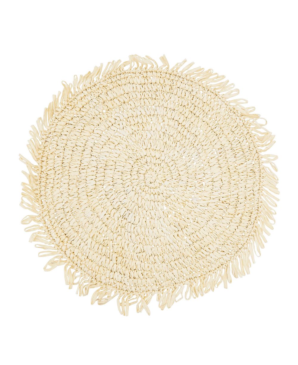 Набор салфеток Saro Lifestyle Rustic Raffia Fringe 14"x14"