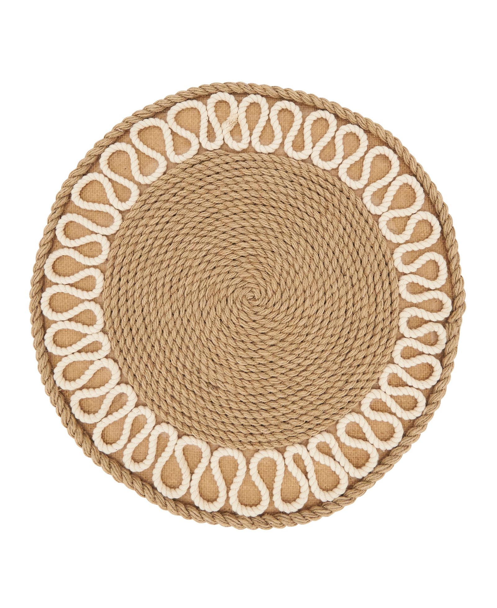 Набор подставок под тарелки Saro Lifestyle Rustic Rope Weave, 12"x12"