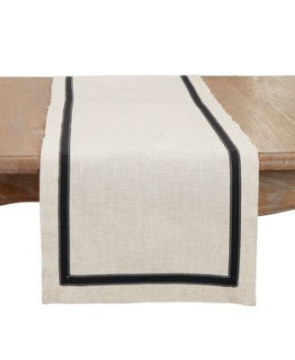 Saro Lifestyle Grosgrain Accent Table Runner, 16"x54"