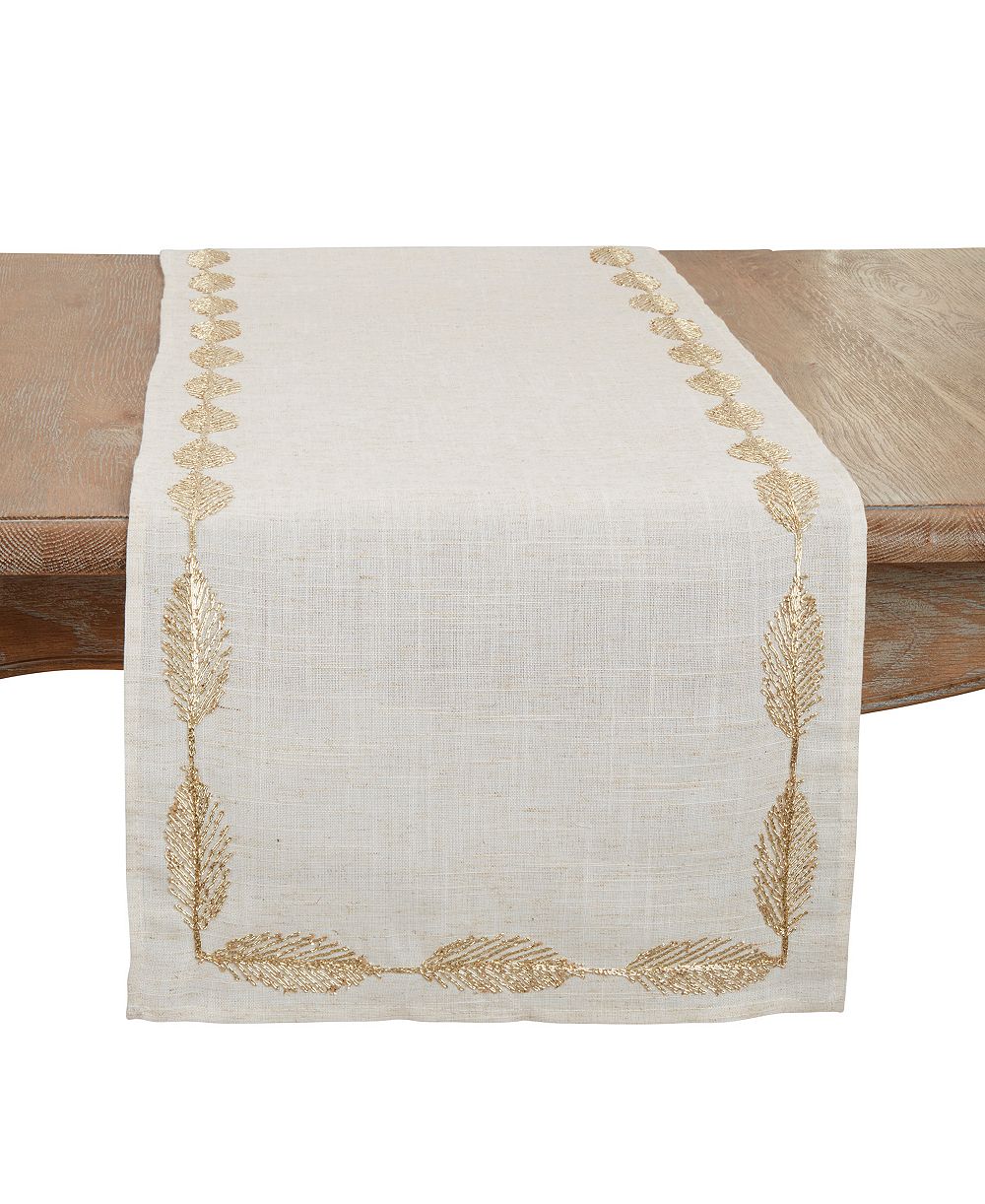 Saro Lifestyle дорожка для стола с узором Intricate Leaf Pattern, 16"x90"