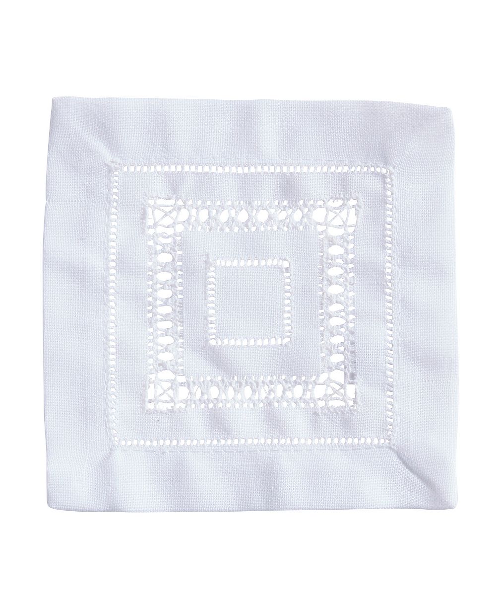 Набор коктейльных салфеток Saro Lifestyle Traditional Hemstitch 12 шт 6"x6"