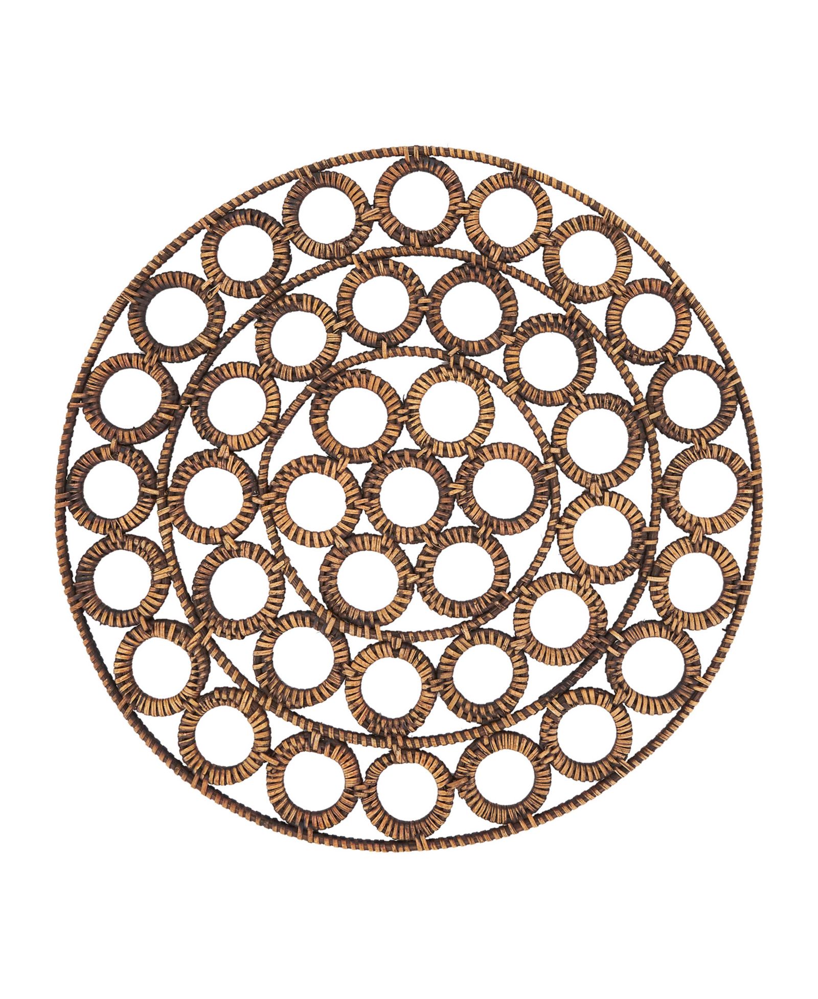 Набор из 4 подставочных салфеток Saro Lifestyle Rustic Rattan Loop, 15"x15"