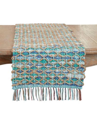 Дорожка на стол Saro Lifestyle Handwoven Net Chindi 16"x72"