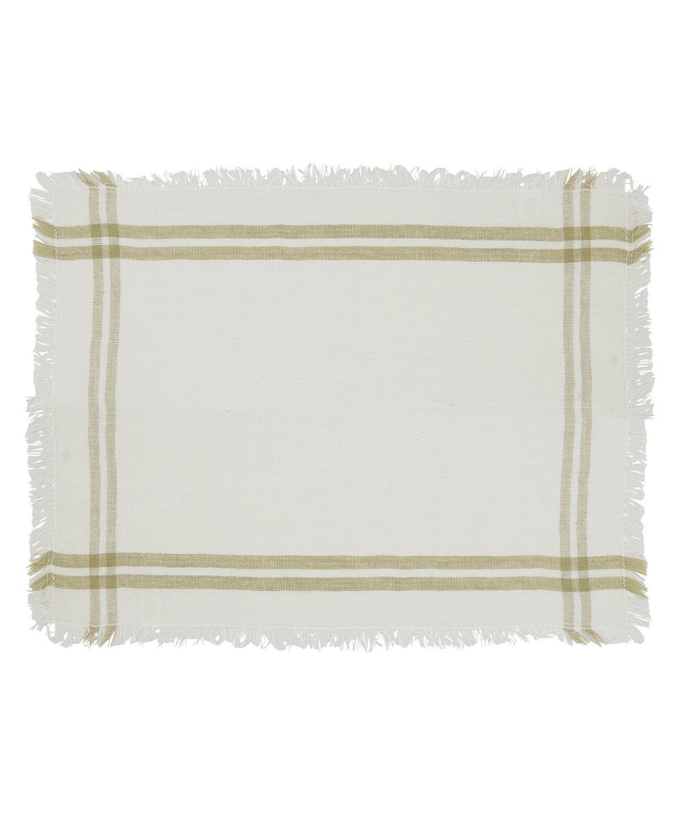 Набор салфеток Saro Lifestyle Fringed Stripe 4 шт