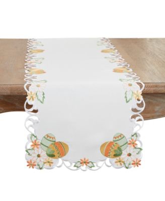 Скатерть Saro Lifestyle с вышивкой Пасхальное яйцо, 16"x54"