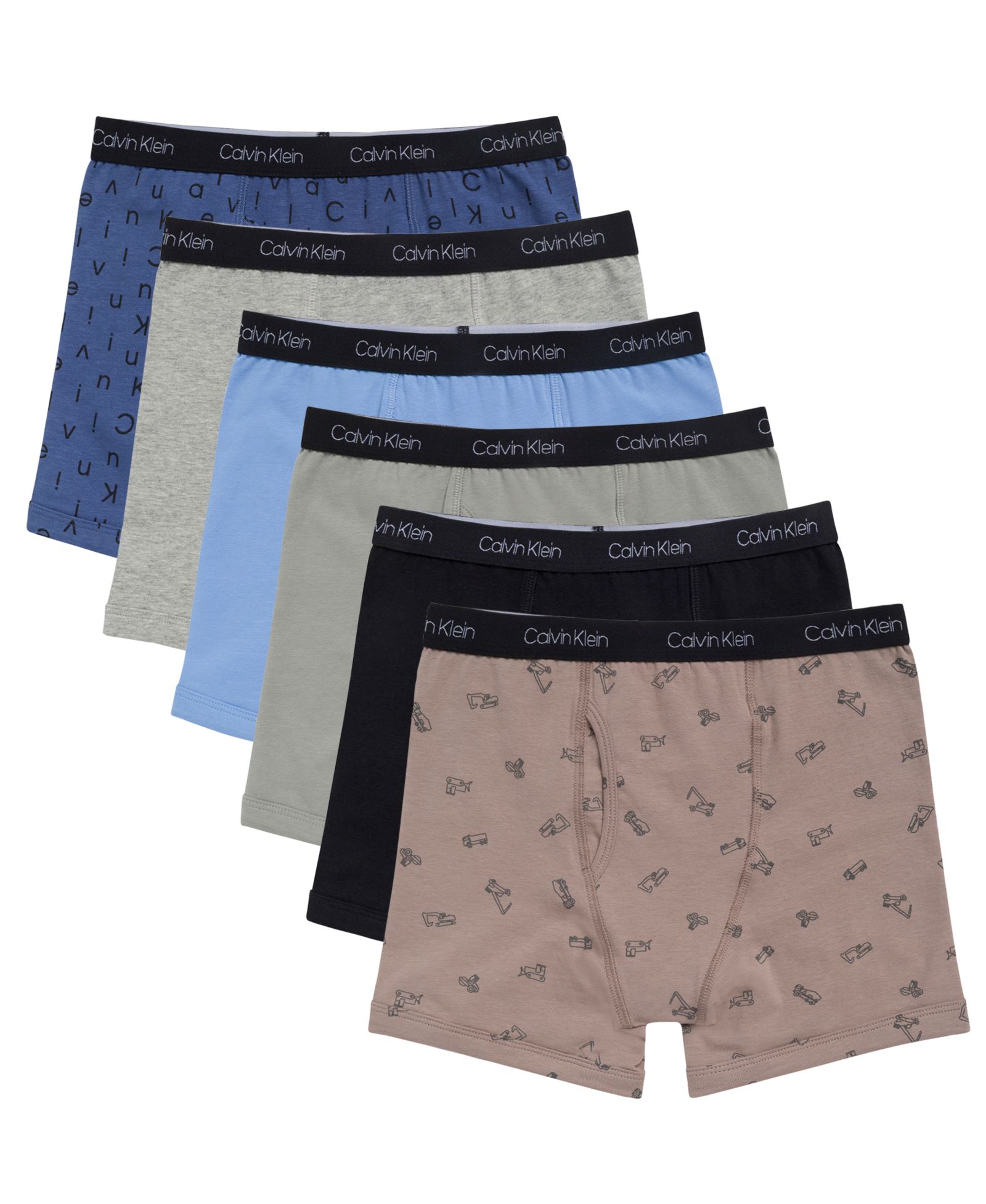 Calvin Klein Boys' 4-18 Boxer Brief, 5 + 1 Bonus Pack