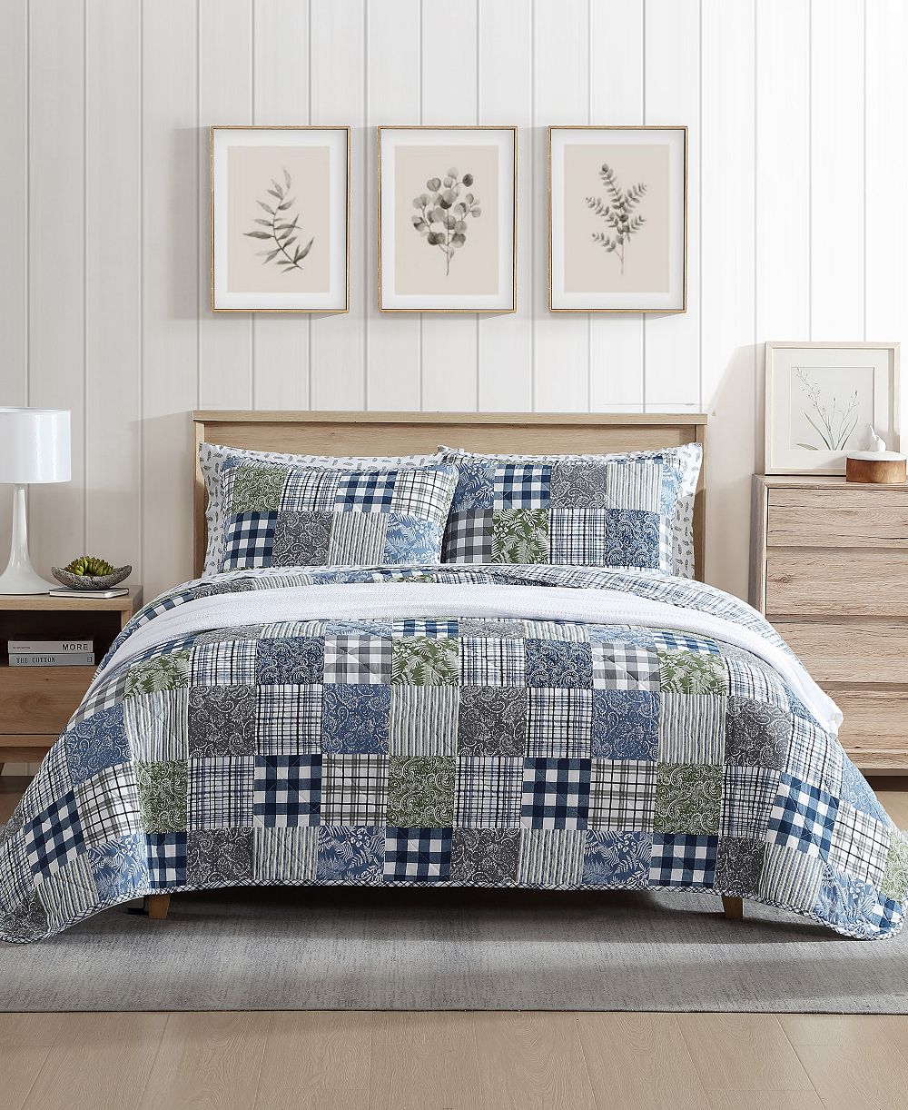 Реверсивный комплект из 2 стеганых покрывал Eddie Bauer Cozy Plaid Patchwork, Twin