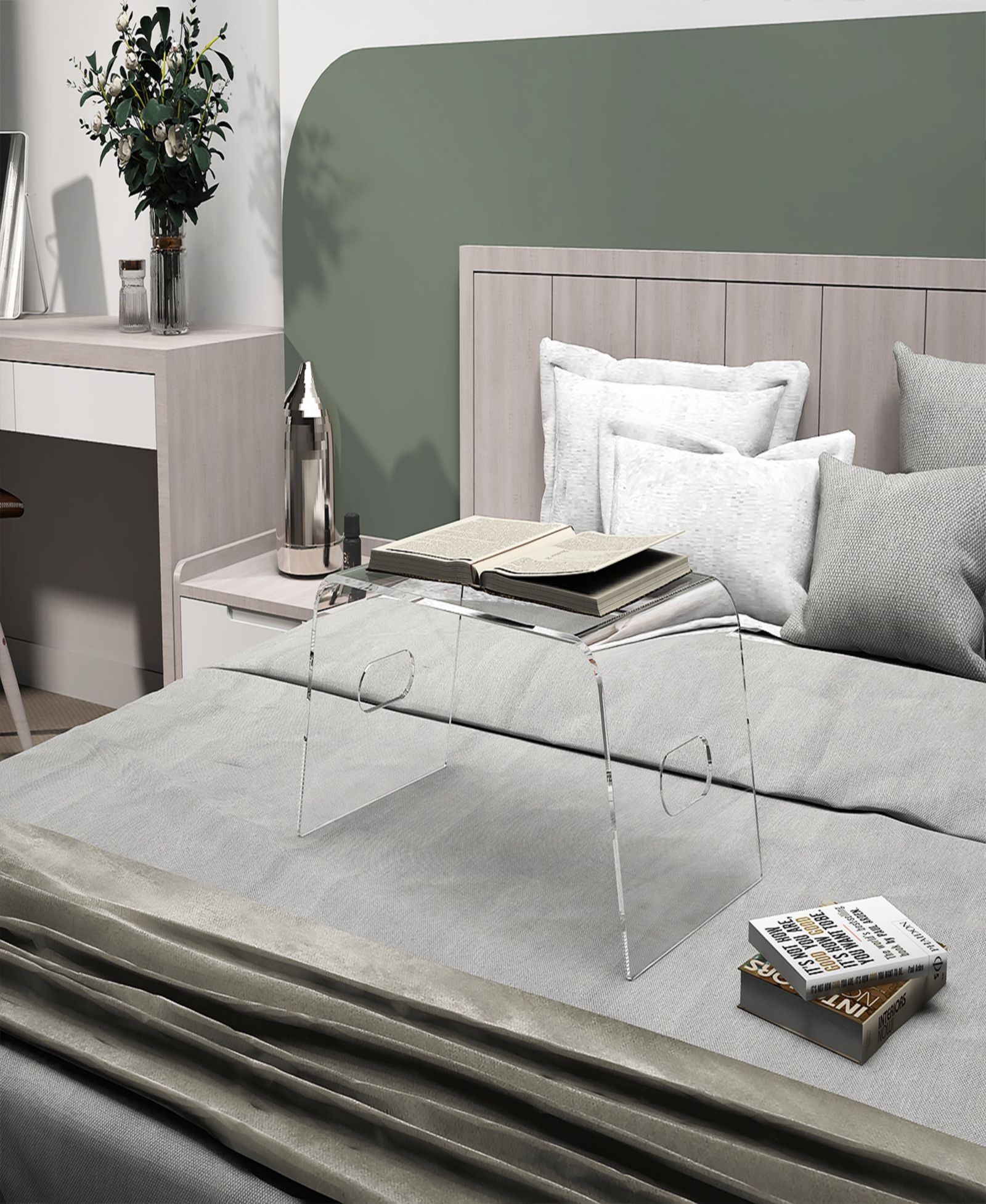 Акрикoвый поднос для завтрака Fox Hill Trading Maci, 24.4" W x 11.8" D x 9" H