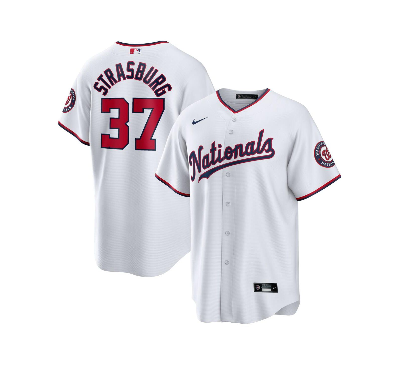 Nike Men's Stephen Strasburg White Washington Nationals Home Replica Jersey