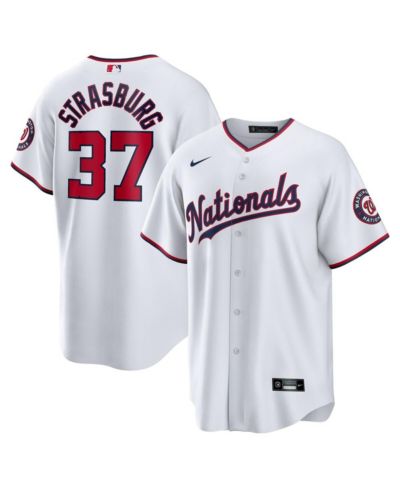 Nike Мужская джерси Washington Nationals Home Replica Stephen Strasburg, белая