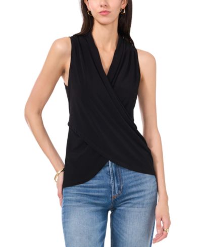 Женский топ Vince Camuto Crossover Wrap-Front Sleeveless