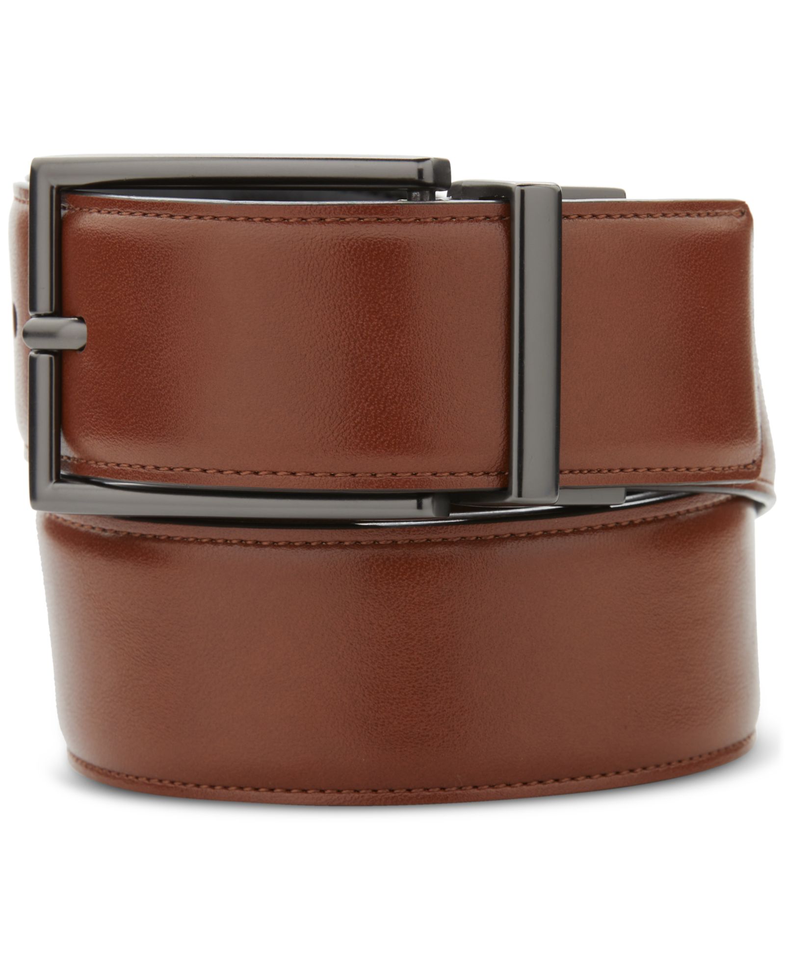 Мужской кожаный ремень Perry Ellis Portfolio Bonded Leather