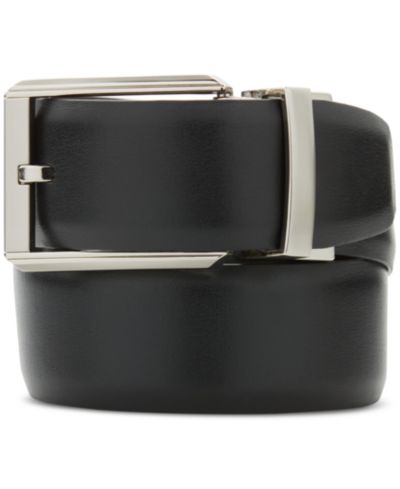 Мужской ремень Perry Ellis Portfolio Silver-Tone Reversible