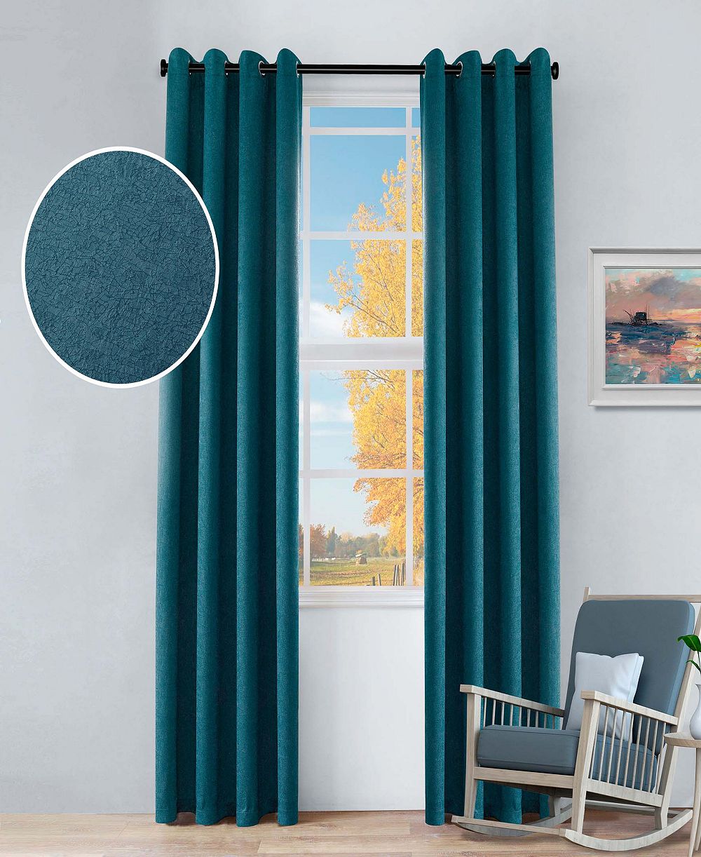 Комплект из 2 штор Superior Senna Textured Room Darkening с люверсами 52"x 96"
