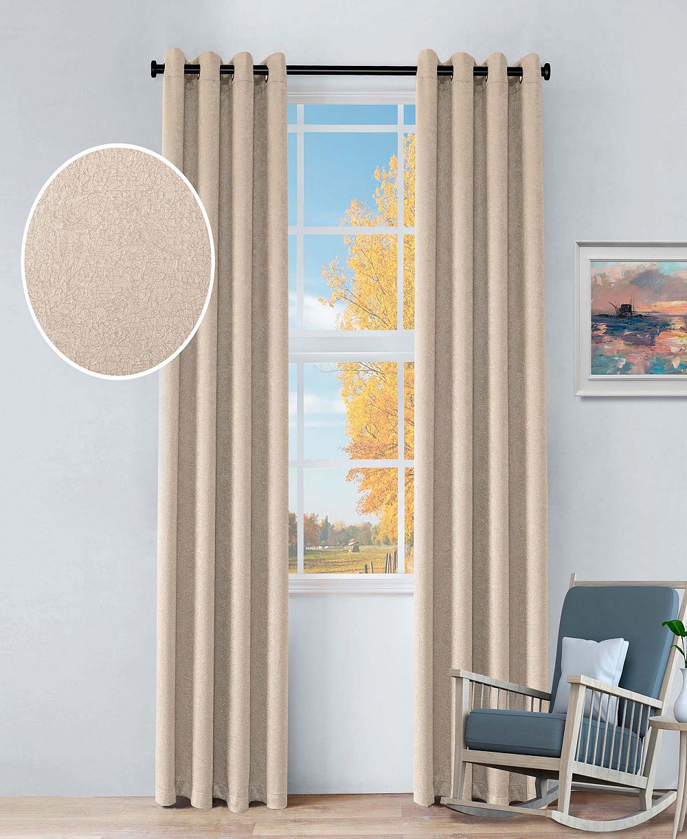 Комплект из 2 штор Superior Senna Textured Room Darkening Grommet, 52"x 63"