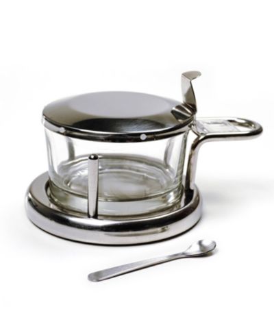 RSVP International Endurance Stainless Steel 6x4x3" Salt Server and Spoon Set