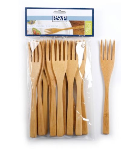 Набор вилок RSVP International Wood, 12 шт., 6.75"