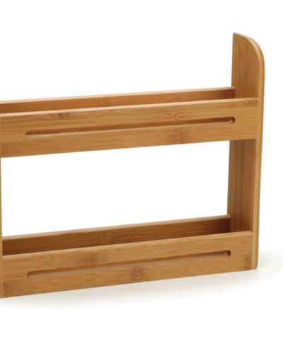 RSVP International Wood 12" x 2.75" x 10.25" Spice Rack jars not included