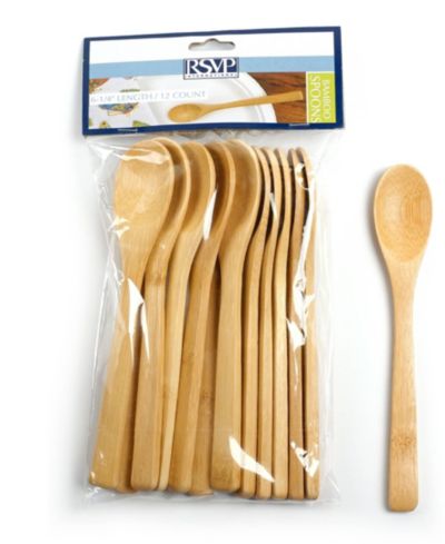 RSVP International Wood 12 Piece 6" Spoon Set