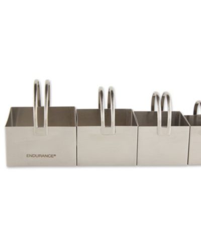 RSVP International Endurance 4 Piece Square Nesting Biscuit Cutters