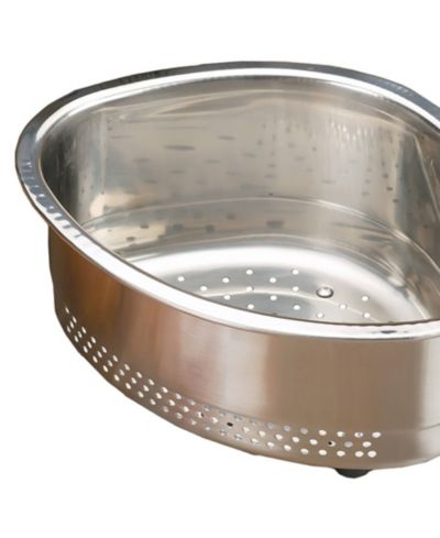 Угловая корзина для раковины RSVP International Endurance Pierced Stainless Steel 9"x7"x5"