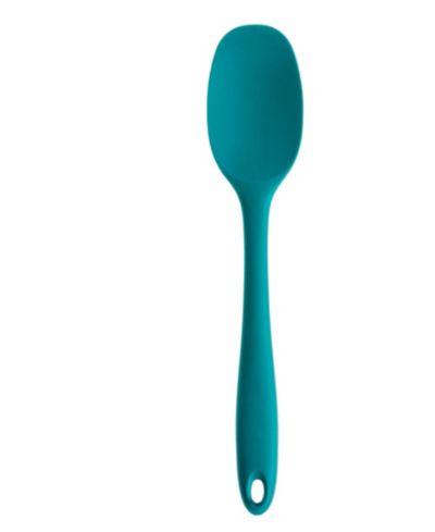 RSVP International Silicone Coated Steel 11" x 2.25" Ela Series Turquoise Spoon