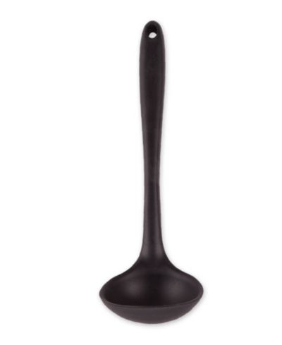 RSVP International Silicone Coated Steel 11x3.5" Ela Series Black Ladle