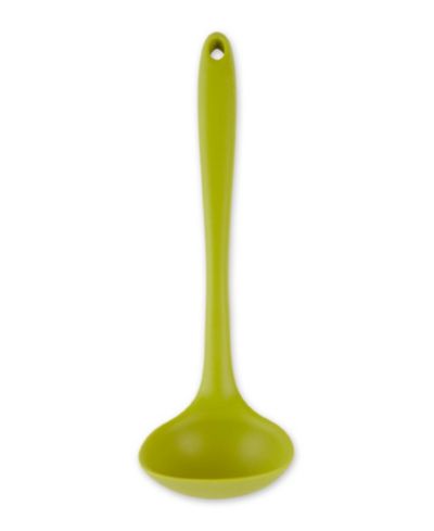 Зеленая половник RSVP International Ela Series, сталь с силиконовым покрытием, 11x3.5"