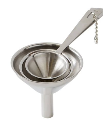 RSVP International Endurance Stainless Steel 3 Piece 3" D Mini Funnel Set