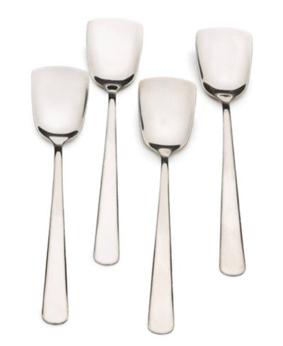 RSVP International Endurance Stainless Steel 4 Piece 6" Ice Cream Spoons Set