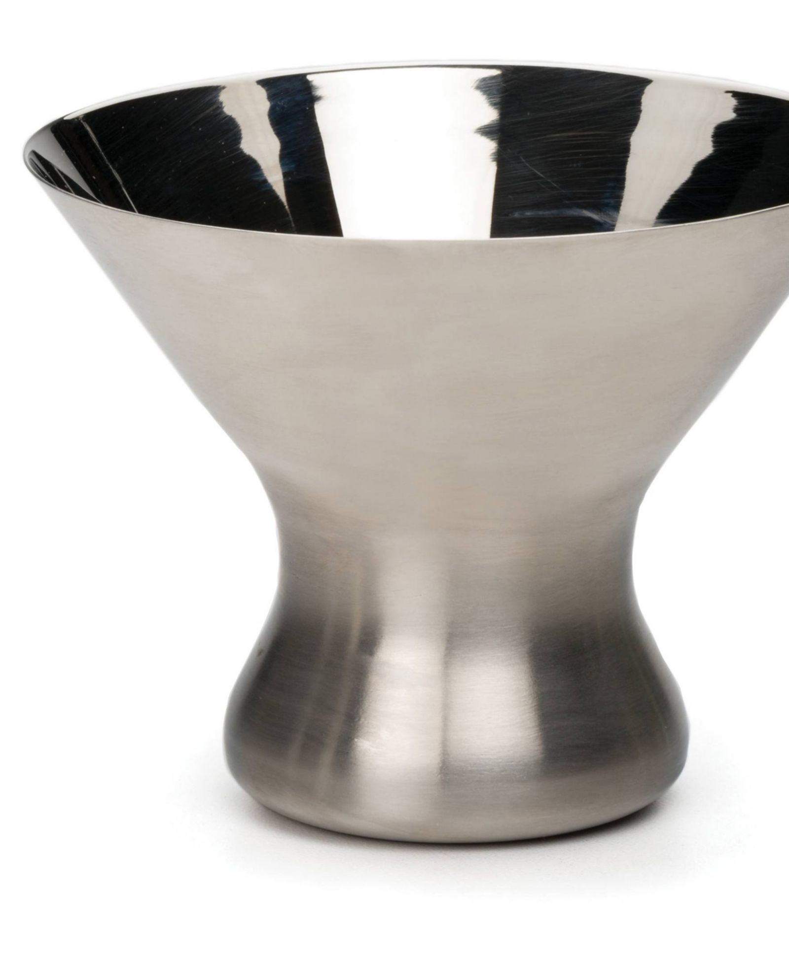 RSVP International Endurance Stainless Steel Stemless Martini Glass, 4x4x4"
