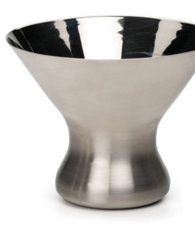 RSVP International Endurance Stainless Steel Stemless Martini Glass, 4x4x4"