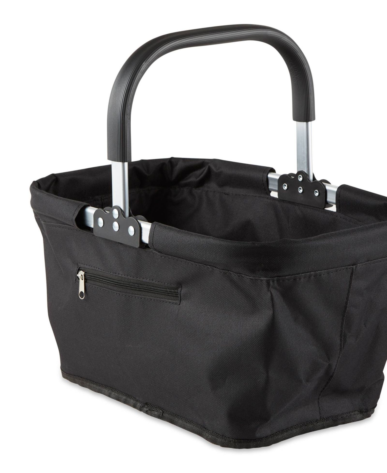 RSVP International Aluminum Frame 17x11x18" Black Foldable Market Basket