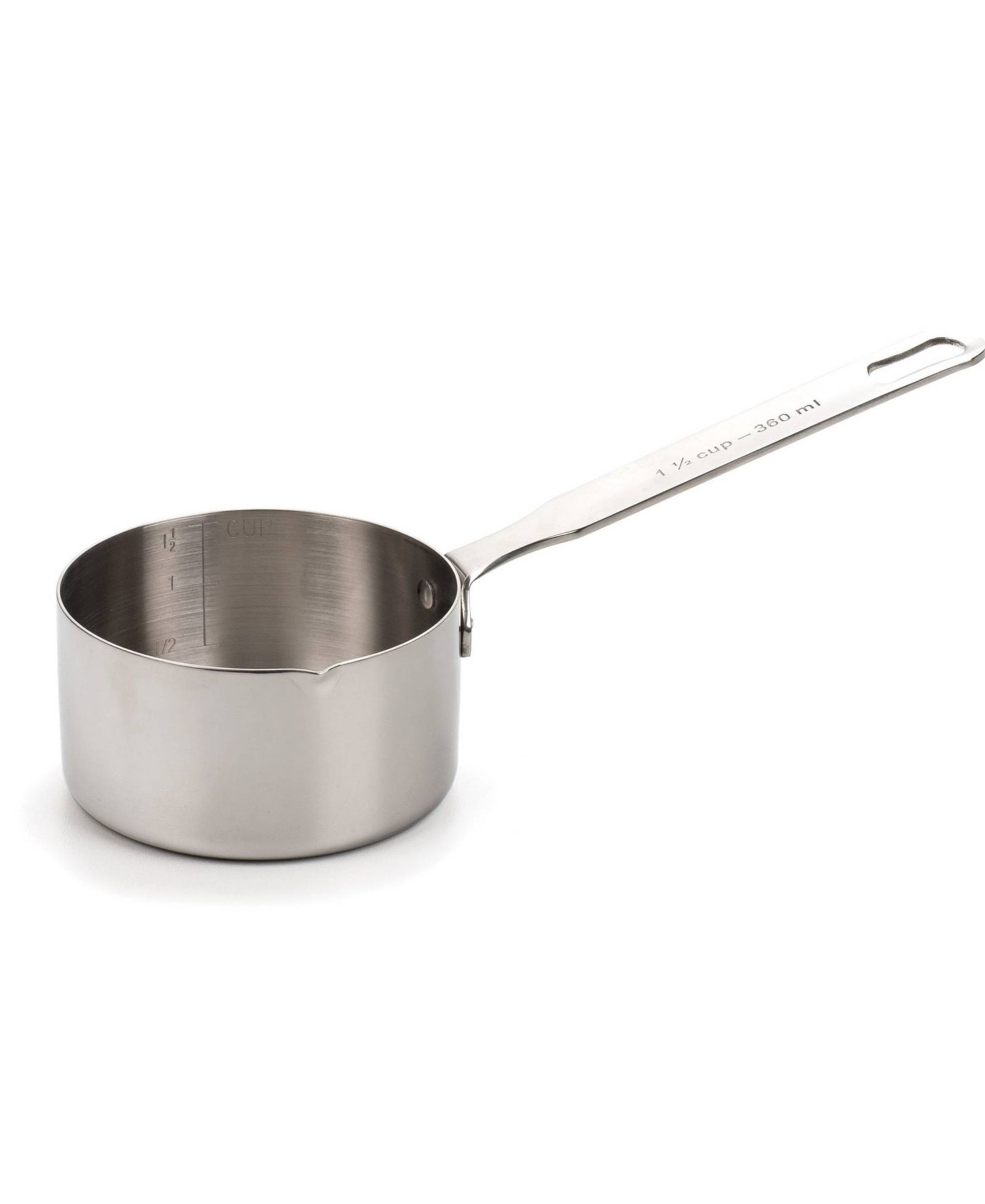 RSVP International Endurance Stainless Steel 1.5 Cup Measuring Pan