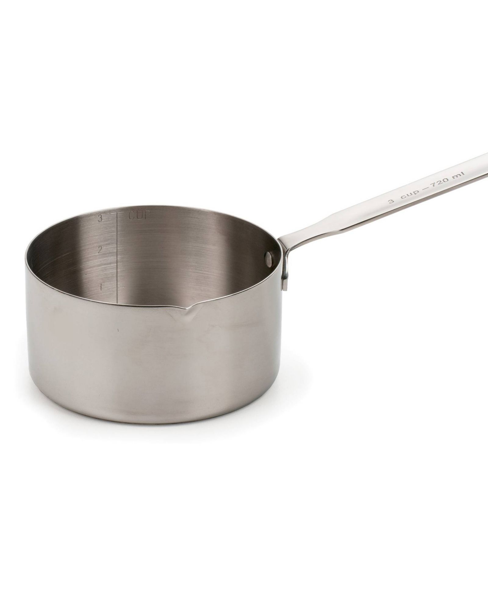RSVP International Endurance Stainless Steel 3 Cup Measuring Pan