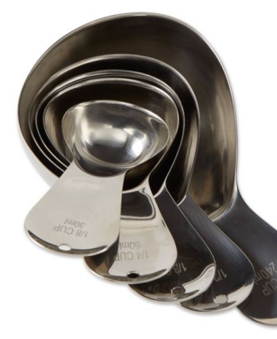 RSVP International Endurance 18/8 Stainless Steel 5 Piece Teardrop Measuring Cup Set