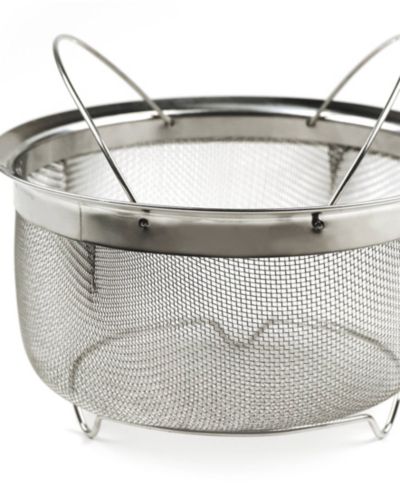RSVP International Endurance Stainless Steel 3 Quart Mesh Basket With Folding Handles